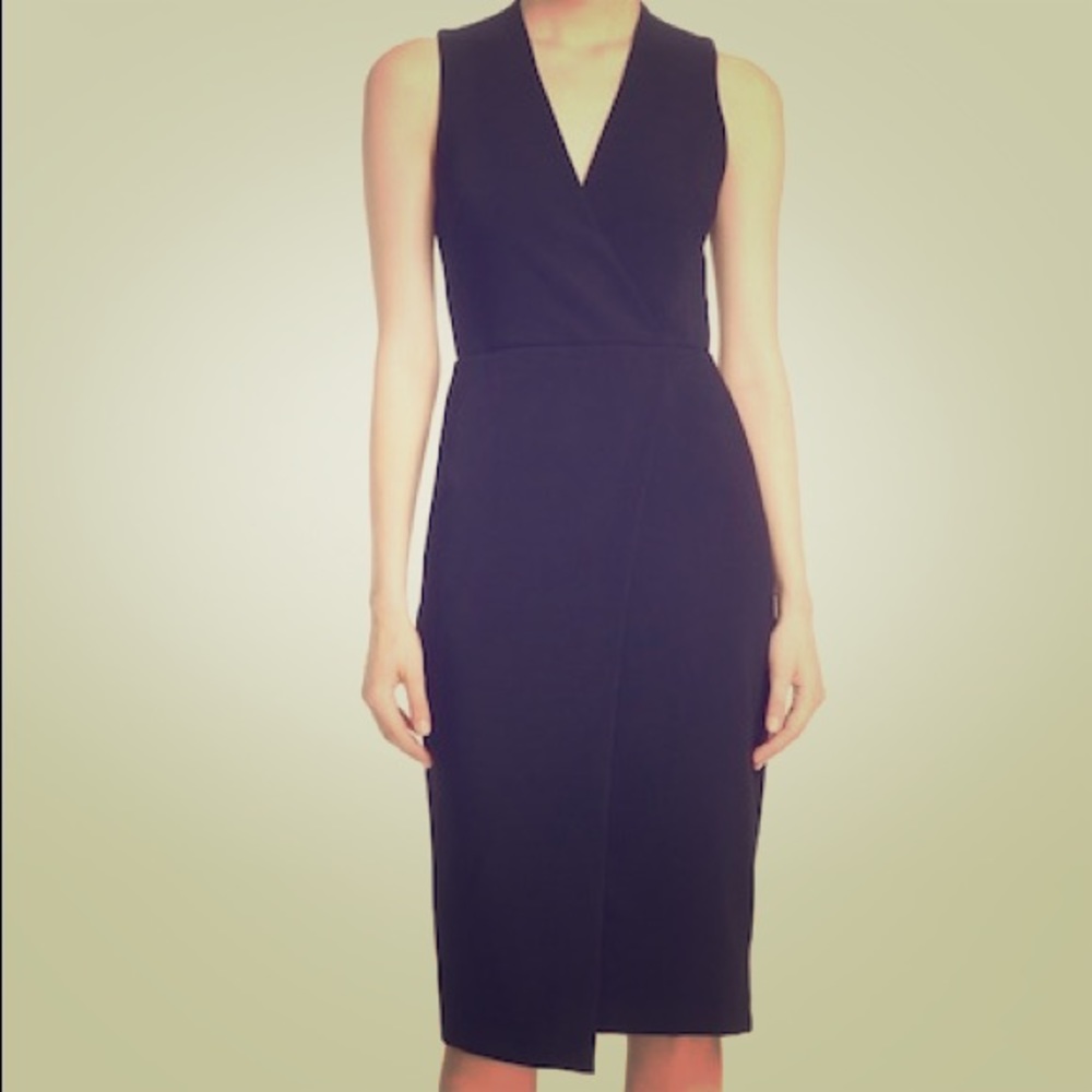 Alice and Olivia Carissa sheath black dress
